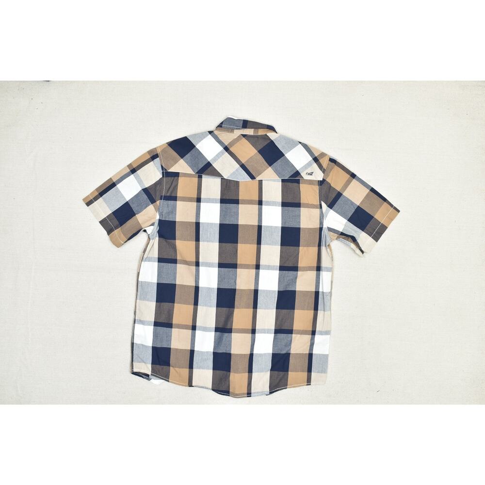 Coastal Men's Plaid Short Sleeve Button Down Shirt Regular Size XL - Picture 3 of 8